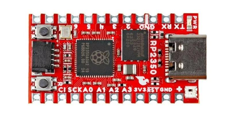 The SparkFun Pro Micro – RP2350 adds some well-received peripherals to the RP2350, giving users additional flexibility for a variety of applications.